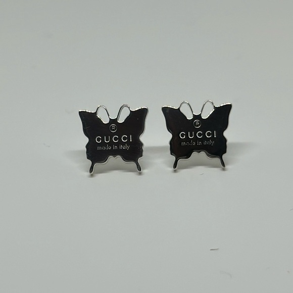 Gucci 925 silver butterfly earrings authentic - Picture 1 of 14